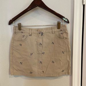 Lacoste Live Medium Mini Skirt Khaki Birds